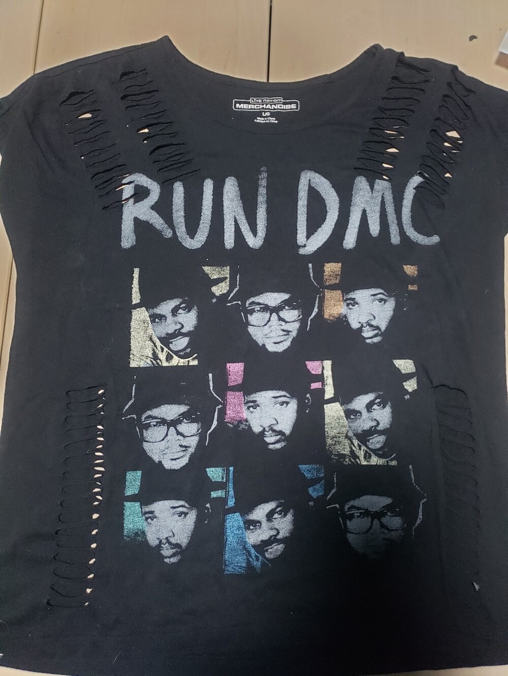Live Nation Black Graphic Tee with Gray Print